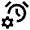 Alarm Setting Gear Icon from Outlined Line - Material Pro Set