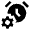 Alarm Setting Gear Fill Icon from Outlined Fill - Material Pro Set