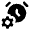 Alarm Setting Gear Fill Icon from Rounded Fill - Material Pro Set