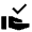 Approval Delegation Fill Icon from Sharp Fill - Material Symbols Set
