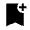 Bookmark Add Fill Icon from Sharp Fill - Material Symbols Set