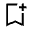 Bookmark Add Icon from Sharp Line - Material Symbols Set