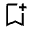 Bookmark Add Icon from Outlined Line - Material Symbols Set