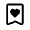 Bookmark Heart Icon from Rounded Line - Material Symbols Set