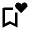 Bookmark Heart Icon from Outlined Line - Material Pro Set