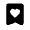 Bookmark Heart Fill Icon from Rounded Fill - Material Symbols Set