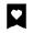 Bookmark Heart Fill Icon from Sharp Fill - Material Symbols Set