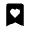 Bookmark Heart Fill Icon from Outlined Fill - Material Symbols Set