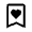 Bookmark Heart Icon from Outlined Line - Material Symbols Set