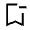 Bookmark Remove Icon from Sharp Line - Material Symbols Set