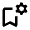 Bookmark Setting Gear Icon from Rounded Line - Material Pro Free Set