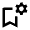 Bookmark Setting Gear Icon from Outlined Line - Material Pro Free Set
