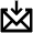 Arrow Down Envelope Icon from Atlas Line Set