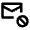 Block Email Icon from Outlined Line - Material Pro Set