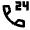 Call 24 Hours Icon from Outlined Line - Material Pro Set