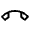 Call End Icon from Outlined Line - Material Symbols Set