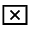 Cancel Presentation Icon from Sharp Line - Material Symbols Set