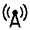 Cell Tower Fill Icon from Sharp Fill - Material Symbols Set