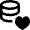 Database Favourite Heart Icon from Nova Line Set