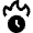 Clock Time Fire Icon from Nova Solid Set