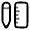 Ruler Pen Icon from Solar Line Duotone Set