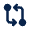 Git Compare Fill Icon from Mingcute Fill Set