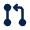 Git Pull Request Fill Icon from Mingcute Fill Set