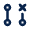 Git Pull Request Close Line Icon from Mingcute Line Set