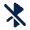 Bluetooth Off Fill Icon from Mingcute Fill Set