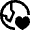 Globe Favorite Heart Icon from Nova Line Set