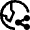 Globe Share Icon from Nova Line Set