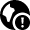Globe Warning Icon from Nova Solid Set