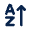 AZ Sort Descending Letters Line Icon from Mingcute Line Set