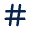 Hashtag Line Icon from Mingcute Line Set