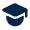 Mortarboard Fill Icon from Mingcute Fill Set