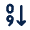 Numbers 09 Sort Ascending Line Icon from Mingcute Line Set