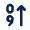 Numbers 09 Sort Descending Line Icon from Mingcute Line Set