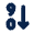 Numbers 90 Sort Descending Fill Icon from Mingcute Fill Set