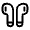 Airbuds Icon from Solar Linear Set