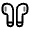 Airbuds Icon from Solar Line Duotone Set
