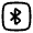 Bluetooth Square Icon from Solar Linear Set