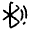 Bluetooth Wave Icon from Solar Broken Set