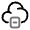 Cloud Storage Icon from Solar Line Duotone Set