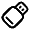 Flash Drive Icon from Solar Linear Set