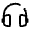 Headphones Round Icon from Solar Broken Set