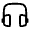 Headphones Square Icon from Solar Linear Set