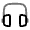 Headphones Square Icon from Solar Line Duotone Set