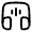 Headphones Square Sound Icon from Solar Linear Set