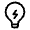 Lightbulb Bolt Icon from Solar Linear Set