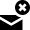 Email Cross Remove Icon from Nova Solid Set